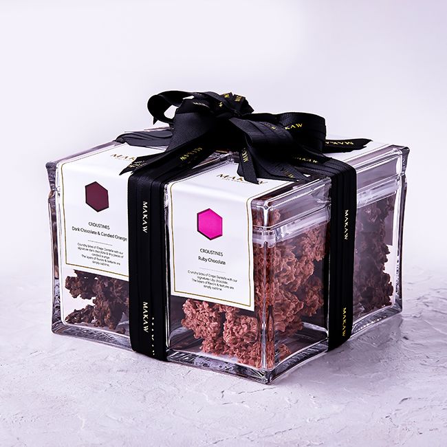 MILK CHOCOLATE GIANDUJA & SALTED CARAMEL CROUSTINES PACK – 150g