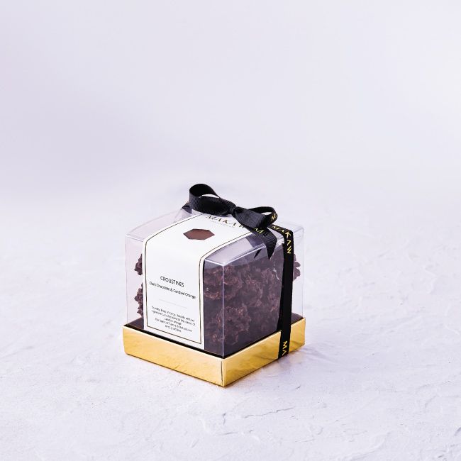 DARK CHOCOLATE & CANDIED ORANGE CROUSTINES PACK – 150g