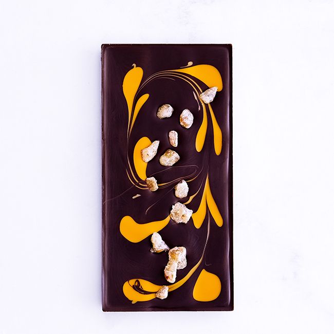 DARK & ORANGE – MARBLE CHOCOLATE – 100g